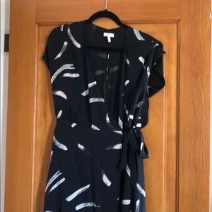 Navy wrap dress